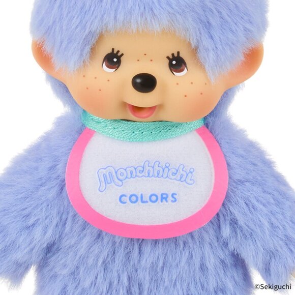 NEW Monchhichi Colors Neon Blue Plush Mascot Keychain - Picture 4 of 4